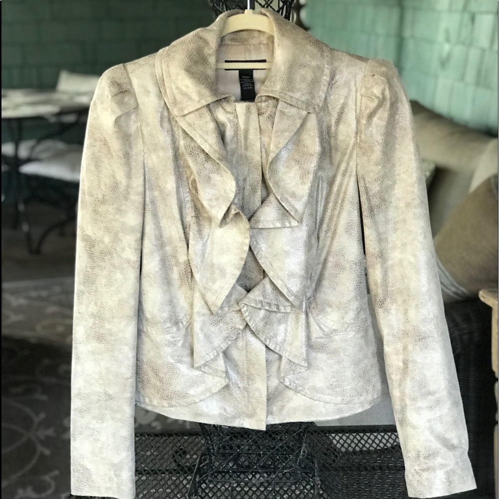 INC Faux Python Jacket. Small
